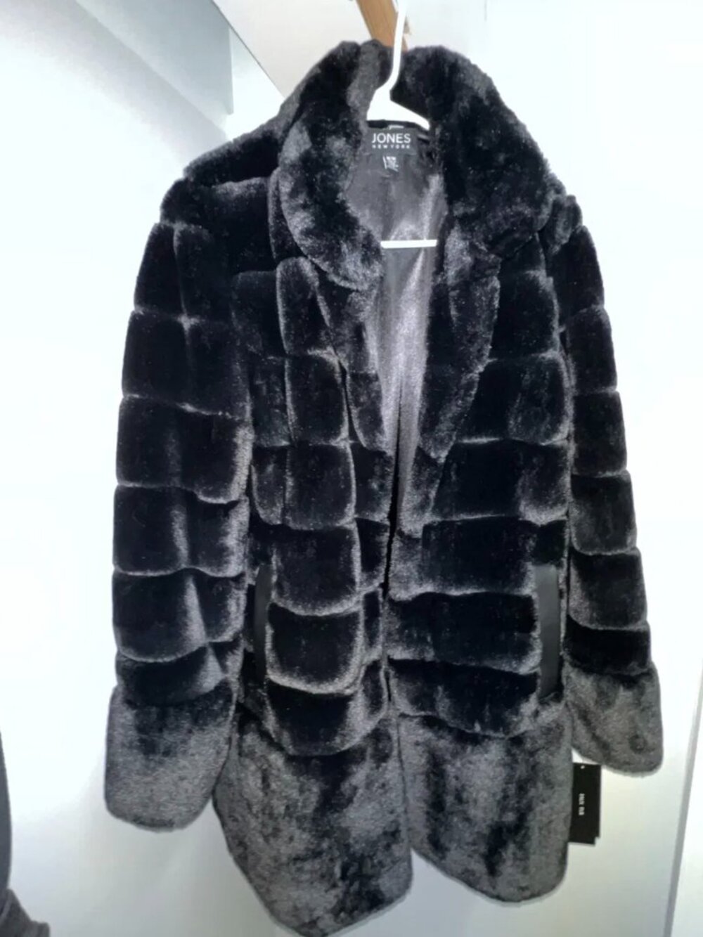 Jones New York Faux Fur Coat, NWT, Size M